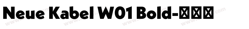 Neue Kabel W01 Bold字体转换